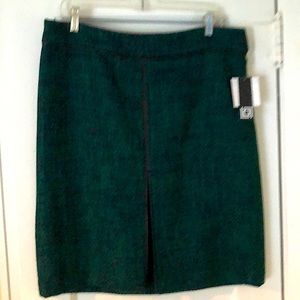 Liz Claiborne Green/Blue/Black Tweed Skirt Size 12 NWT